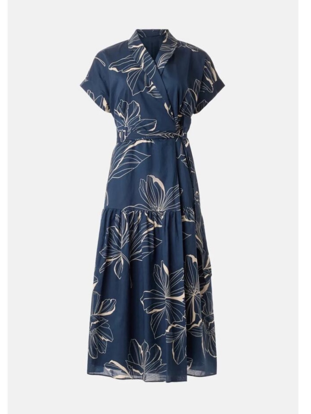 NWT Hutch size M Rosen belted midi dress in blue floral